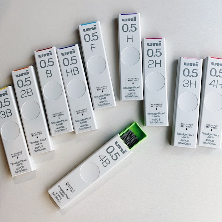 UNI 抗髒污 0.5mm自動鉛筆筆芯 Smudge-Proof Leads