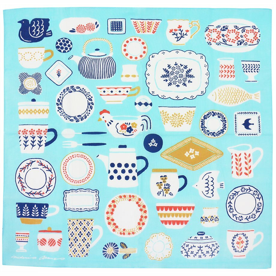 淺野綠:餐具 日本製純棉手帕 茶巾