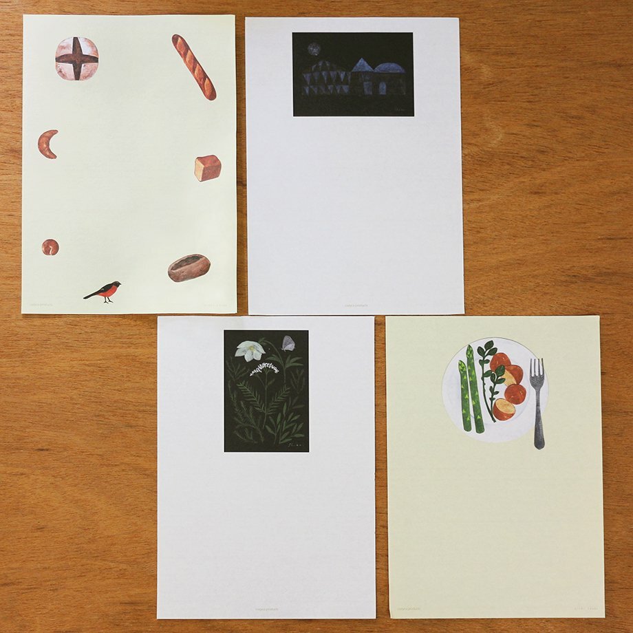 西淑:rest 美濃和紙信紙本 12枚 日本表現社