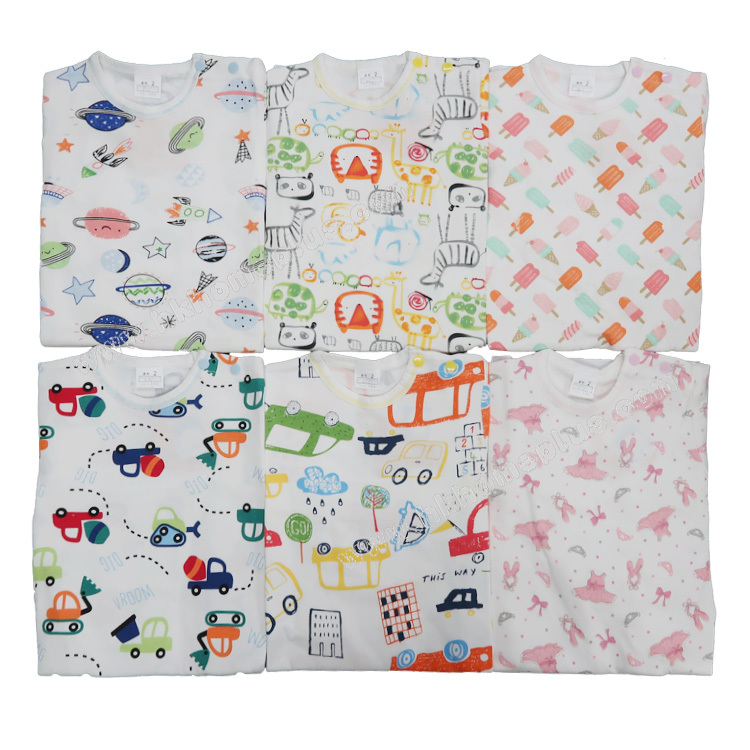 Koma Land: 嬰兒平紋肩鈕長袖蛤衣 BE4021 (2-4碼)