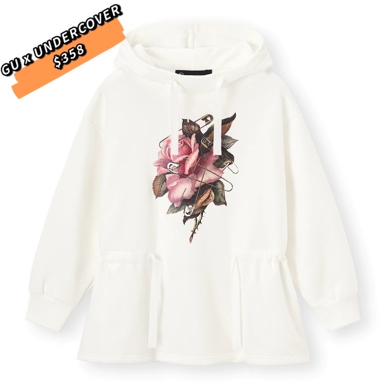 GU x UNDERCOVER Oversize 花 patten hoodie