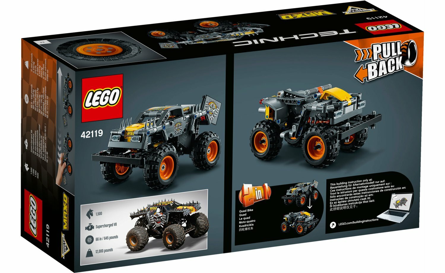 [飛米樂高積木磚賣店] LEGO 42119 Technic 怪獸卡車-Max-D