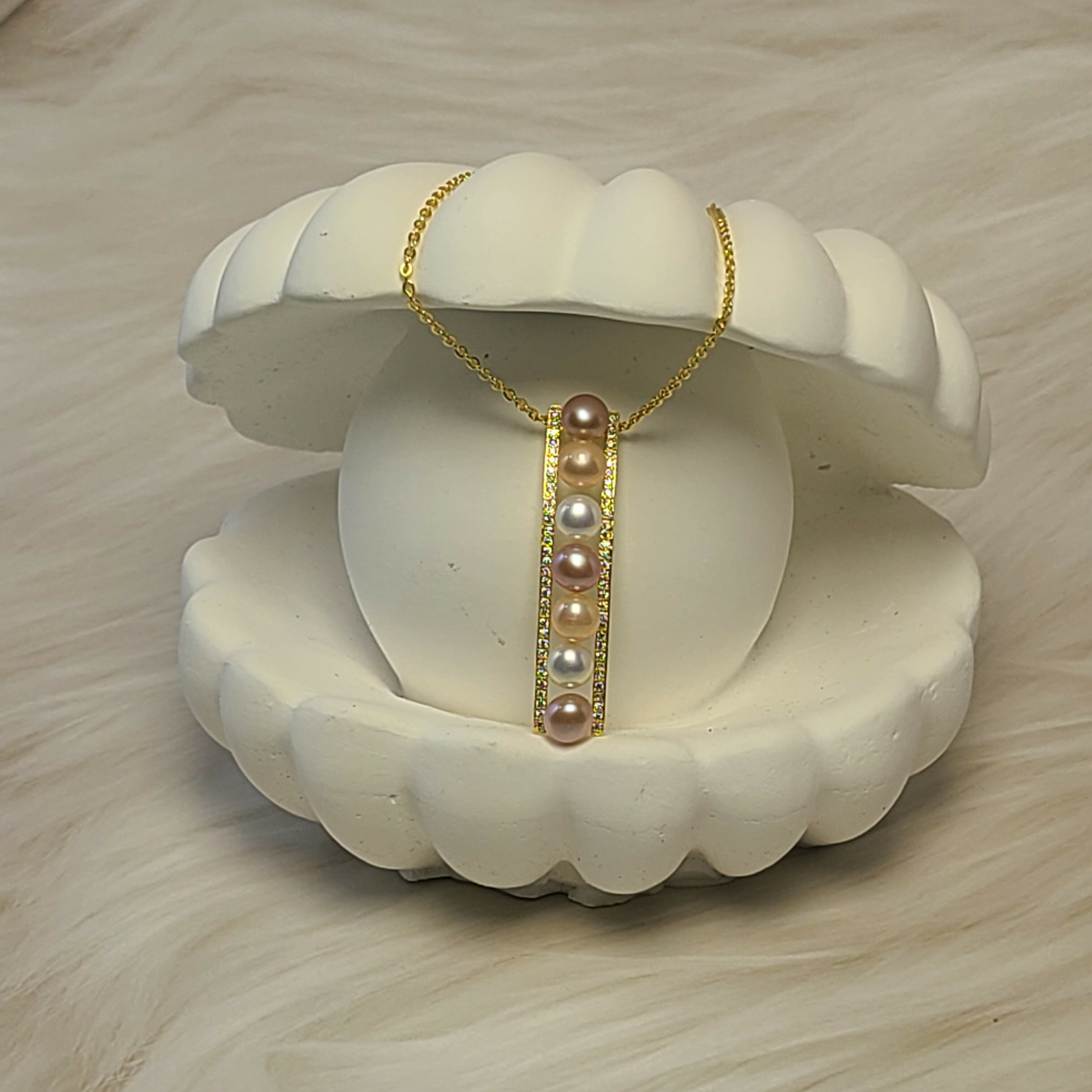 3色珍珠頸鏈NP001