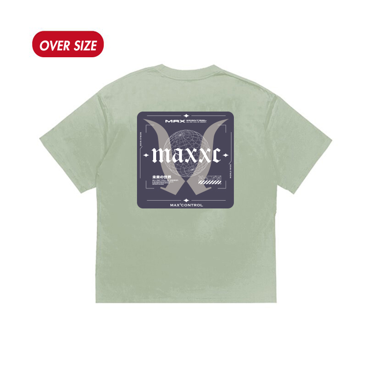 MAXXC 立體圓歌德短T-淺綠色
