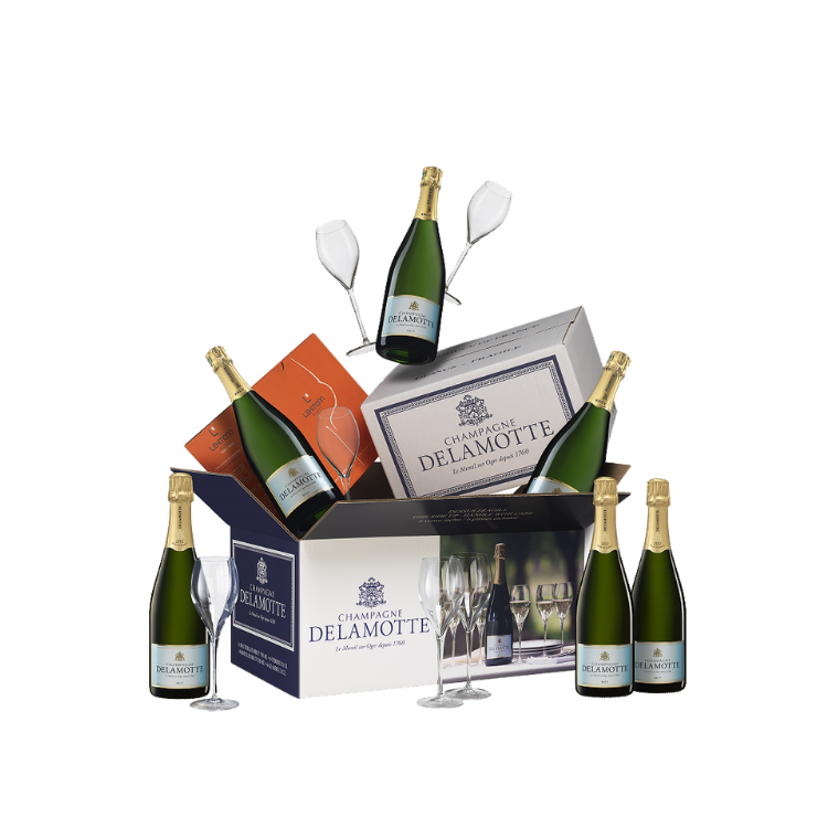 Delamotte Brut NV (6 bottles with 6 Flutes)