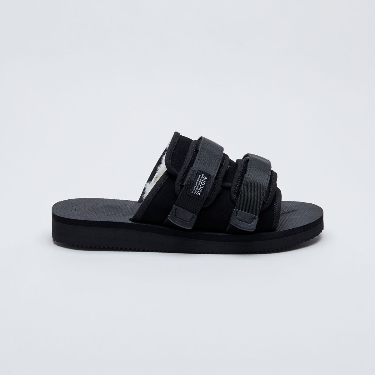 [出清商品售出無退換] SUICOKE MOTO-Mab OG-056MAB-BK 黑色 毛絨 保暖 抗菌內裡 魔鬼氈 拖鞋【SK21056MABBK】