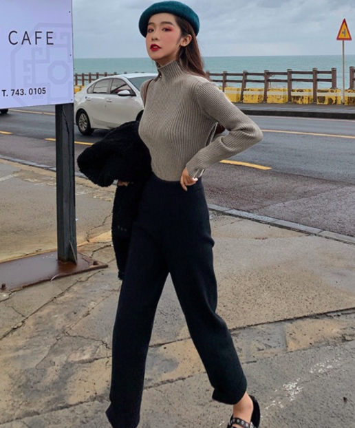 ᴷᴼᴿᴱᴬ 🇰🇷  超彈力半高領修身顯身材打底上衣