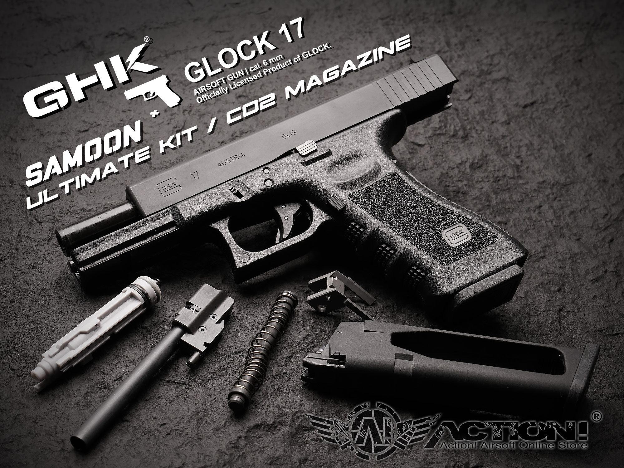 SAMOON GHK GLOCK G17 GEN3用 CO2マガジン3本セット-