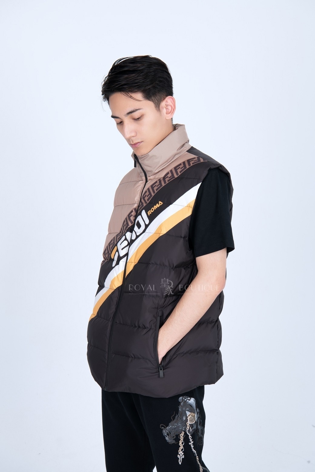 FENDI FENDI&FILA 聯名款 輕羽絨背心