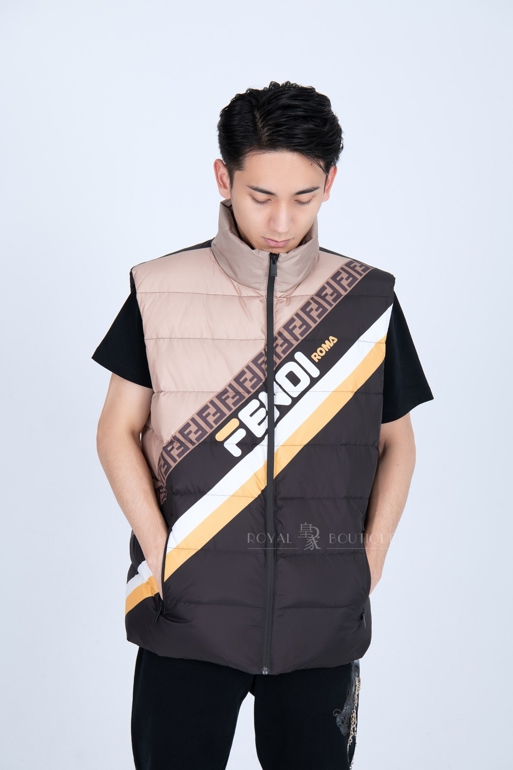 FENDI FENDI&FILA 聯名款 輕羽絨背心