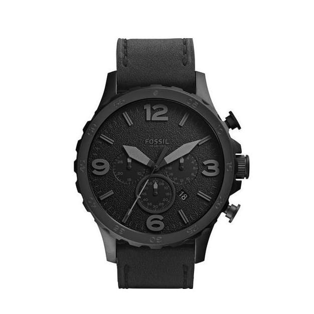 【FOSSIL】粗獷型男皮革計時腕錶 JR1354 50mm 現代鐘錶