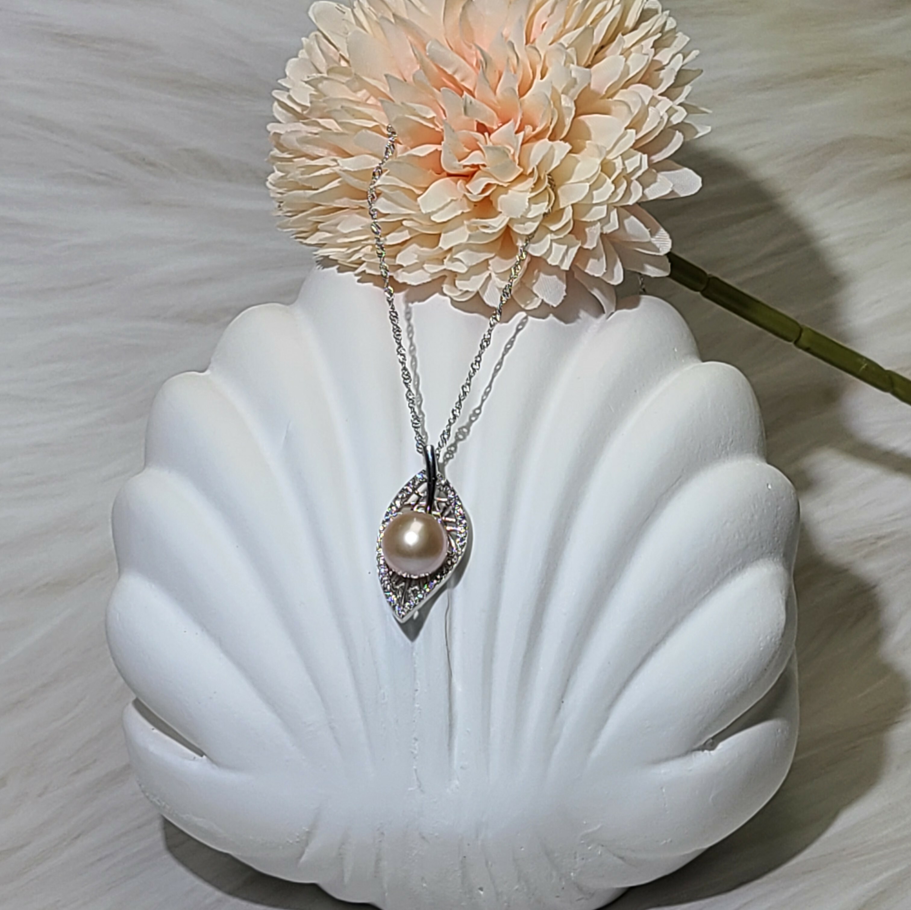 淡紫珍珠吊墜PP001