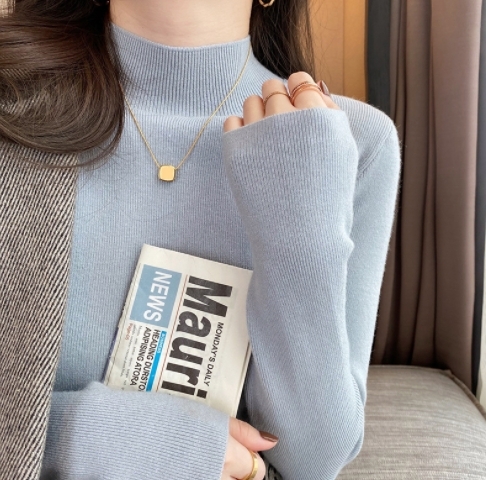 ᴷᴼᴿᴱᴬ 🇰🇷 素色針織打底半高領上衣  (九色)