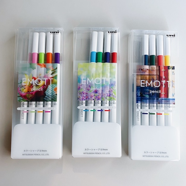 三菱 EMOTT 彩色自動鉛筆4色組 0.9mm