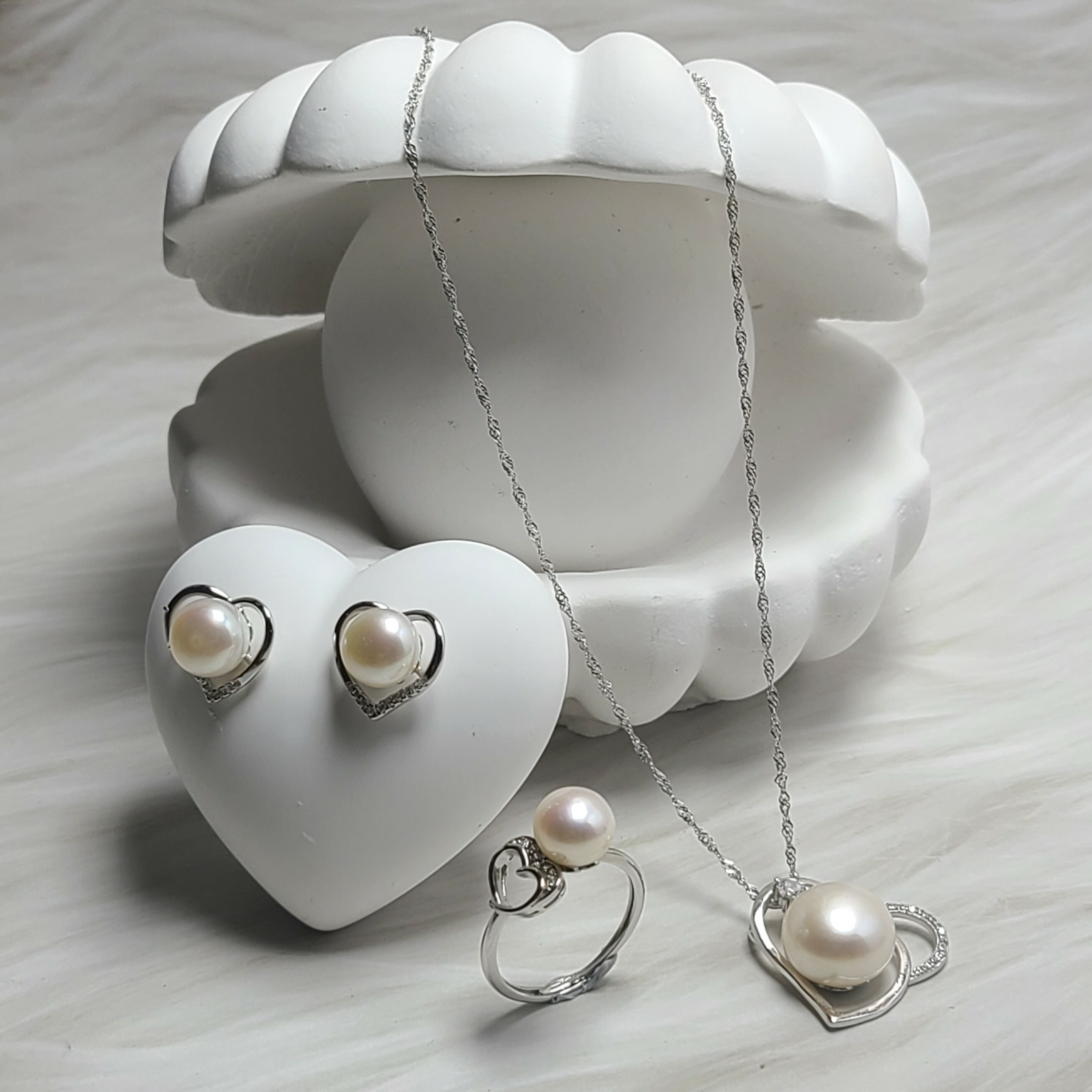 象牙白珍珠白金色套裝SETP002