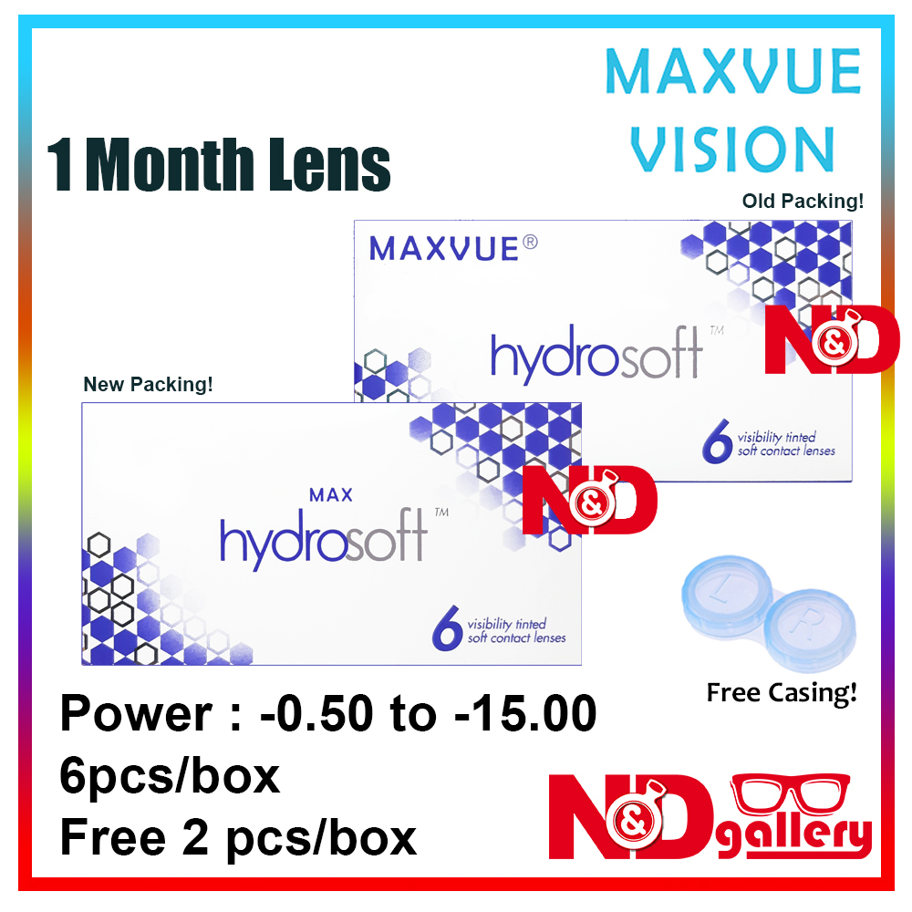 Maxvue Hydrosoft 6pcs/Box Free 2 pcs Monthly Disposable