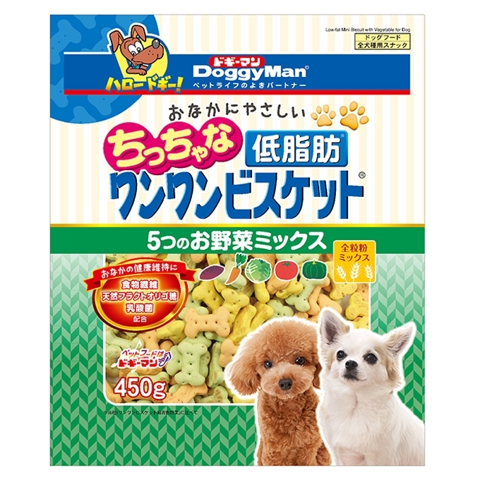 DoggyMan 低脂野菜消臭骨迷你餅 450g