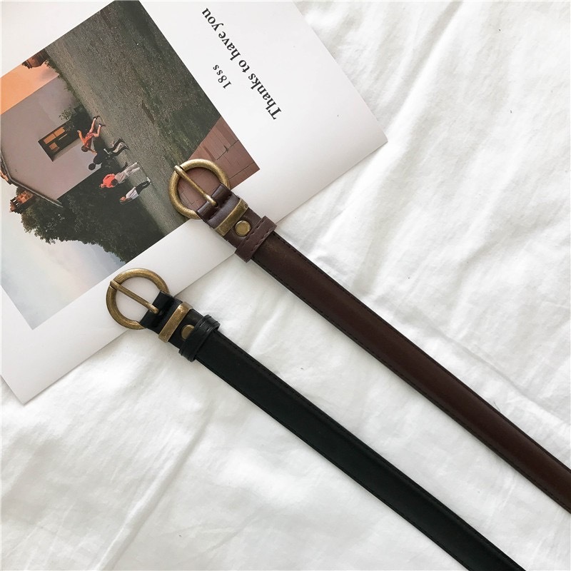 部份現貨🚚高品質🌟復古仿舊圓扣皮帶✨共2色