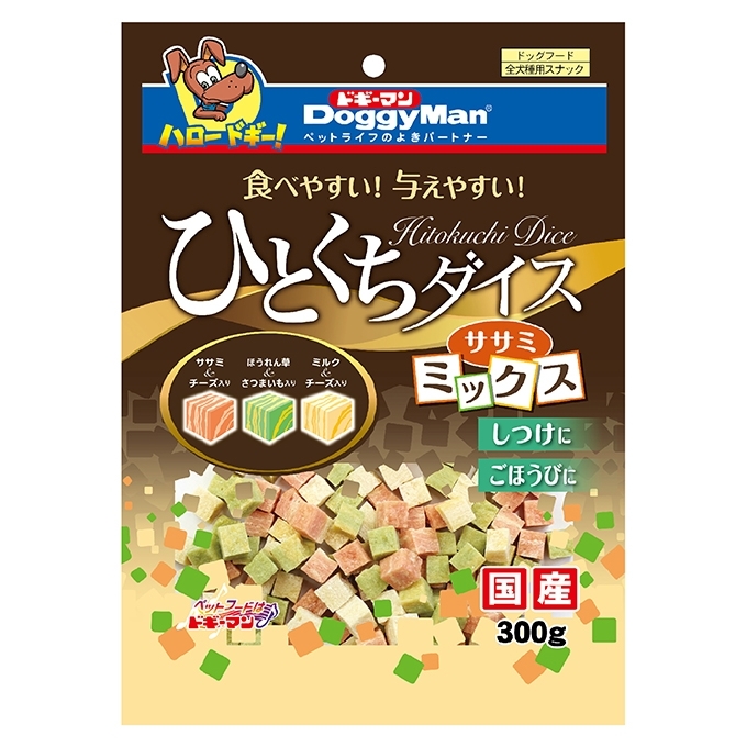 DoggyMan 雜菜芝士雞肉小方塊 300g（狗小食）