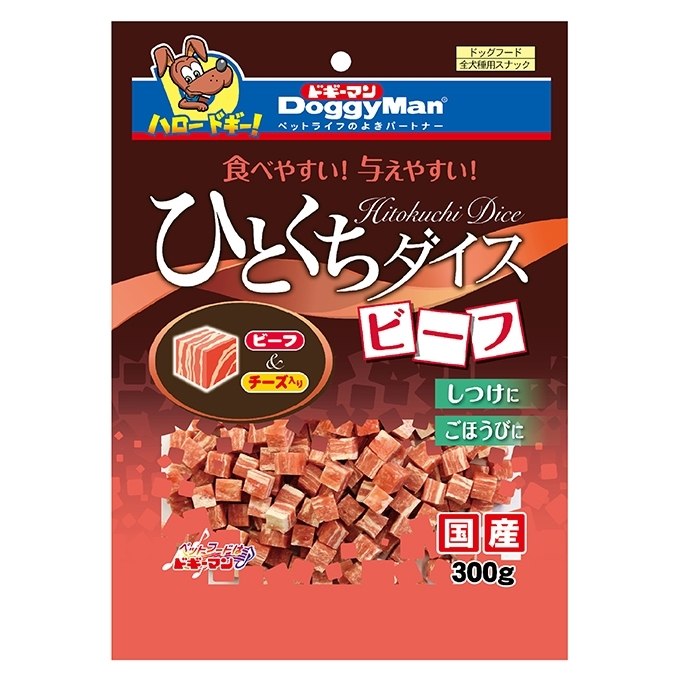 DoggyMan 霜降牛肉小方塊 300g（狗小食）