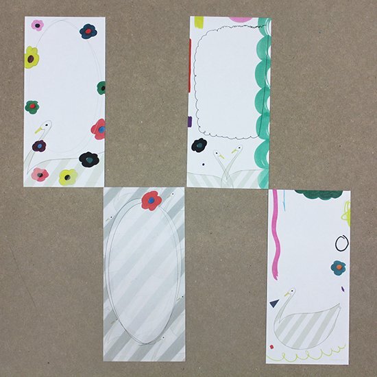 Subikiawa:天鵝 和紙一筆箋 日本表現社