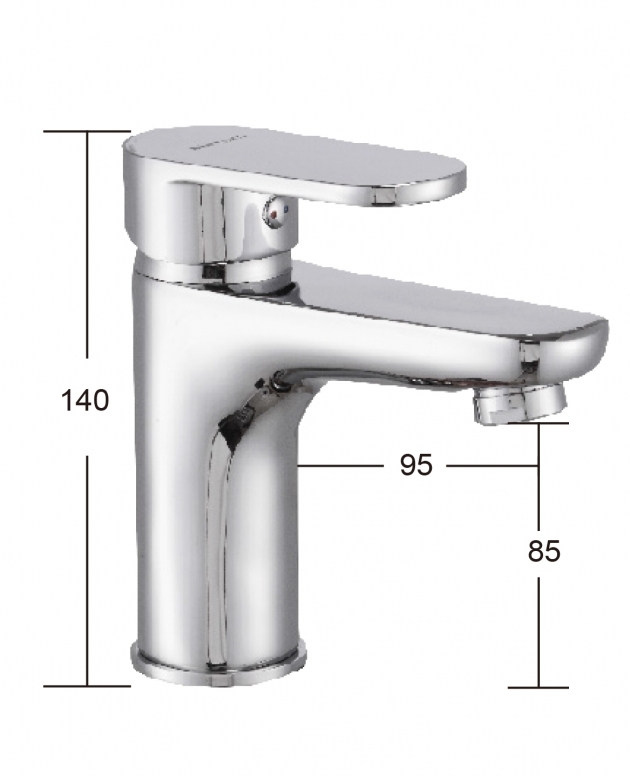 摩登 無鉛單孔面盆龍頭 M-3381