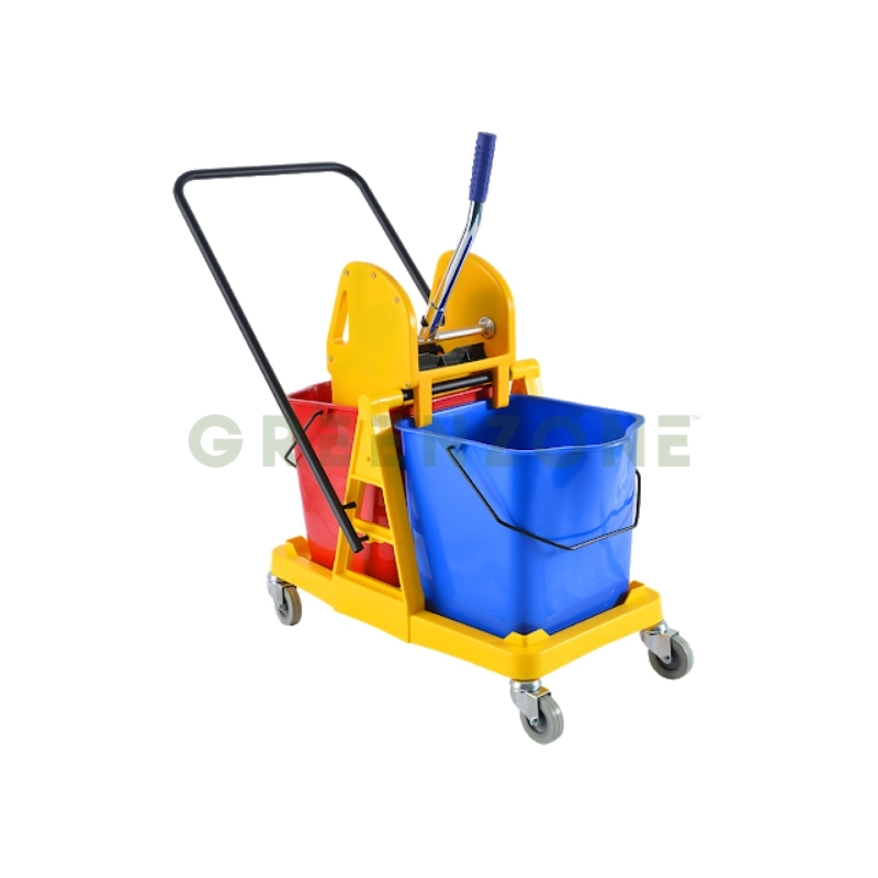 Double Mop Bucket with Down Press Wringer (46L)