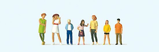 Preiser 10698 HO規 standing teenagers 站著的青少年