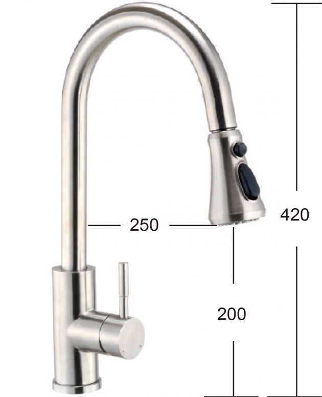 摩登 不鏽鋼伸縮廚房龍頭 M-2308ST