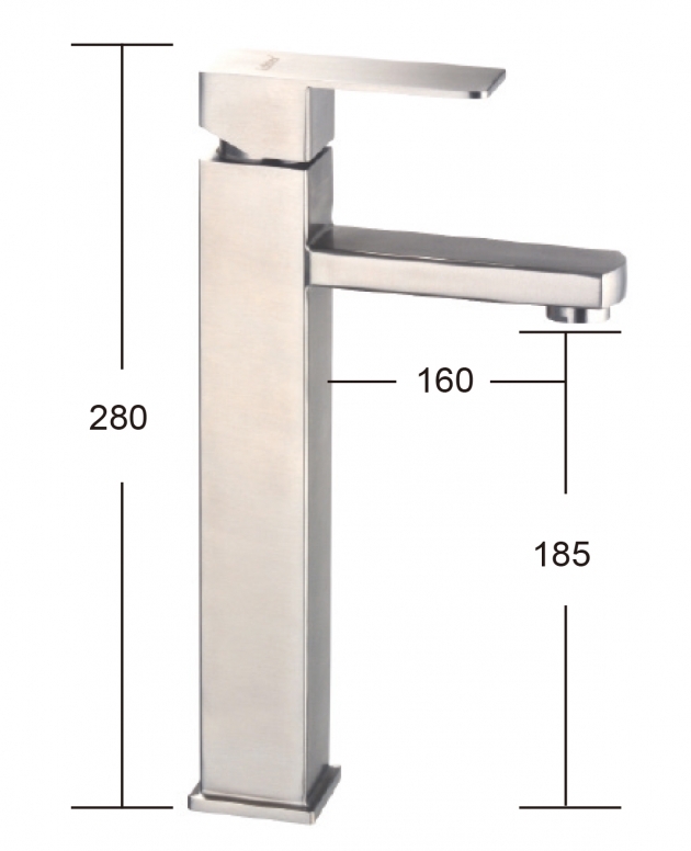 摩登 加長型不鏽鋼面盆龍頭 M-2303ST