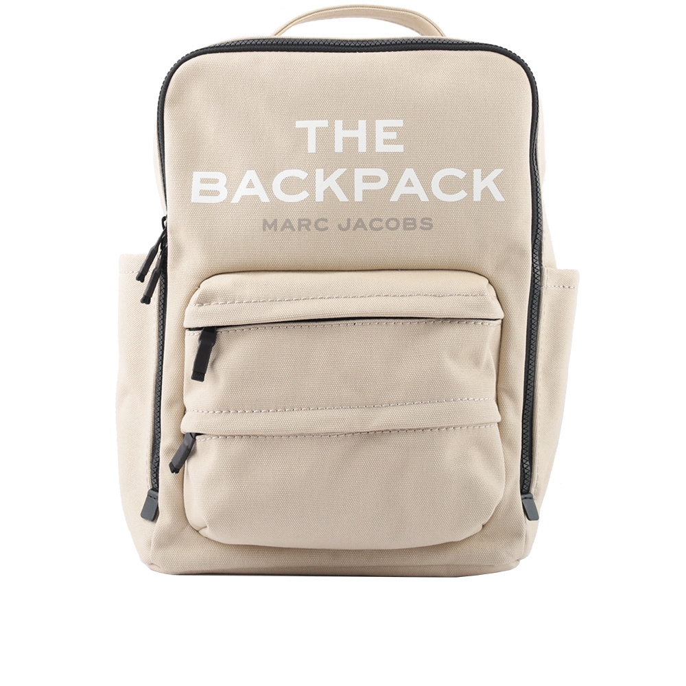 【MARC  JACOBS】The Backpack 帆布雙拉鍊方形後背包