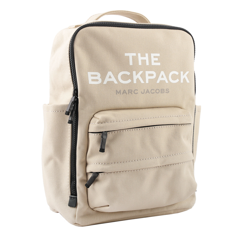 【MARC  JACOBS】The Backpack 帆布雙拉鍊方形後背包