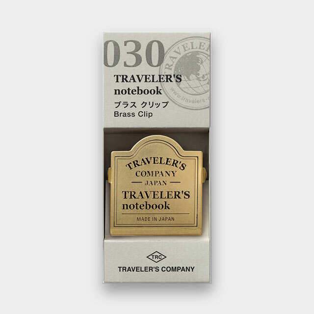 030 黃銅夾 TRC LOGO - Traveler’s Notebook 旅人筆記本
