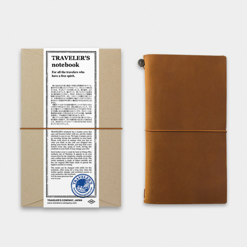Traveler's Notebook 標準尺寸皮革本體駝- 有筆x鋼筆工作室