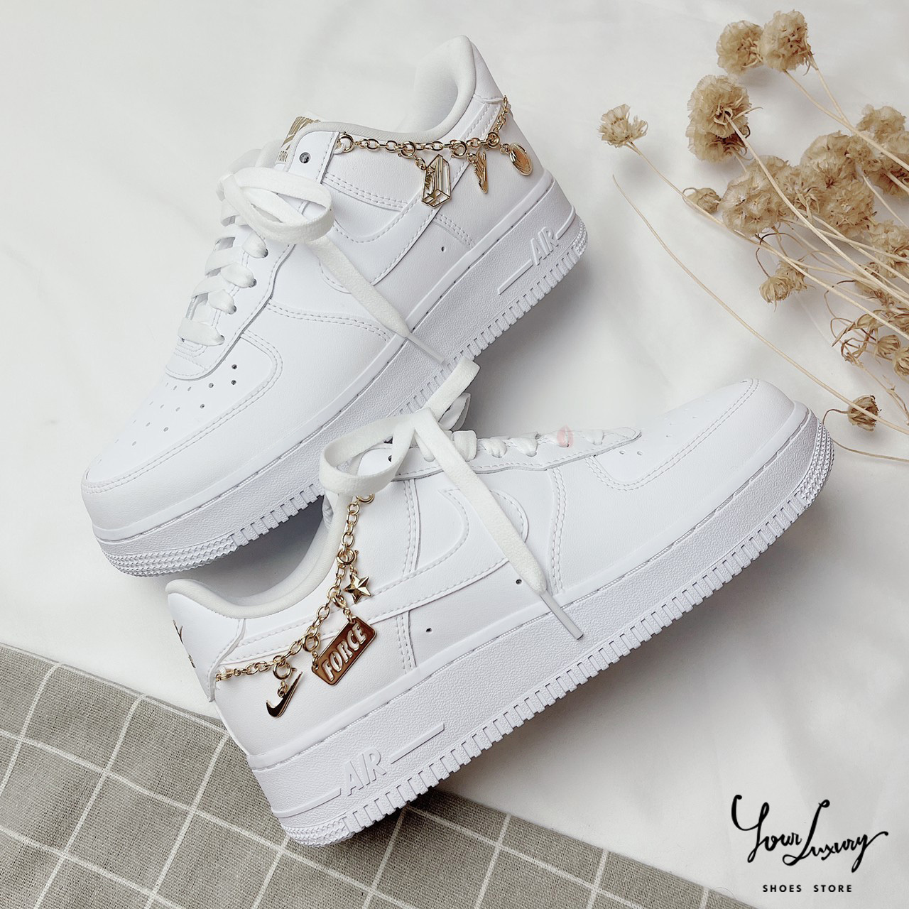 【Luxury】Nike Air Force Low LX Gold Chain 金鍊 Blazer Mid 77 鍊條 高低筒