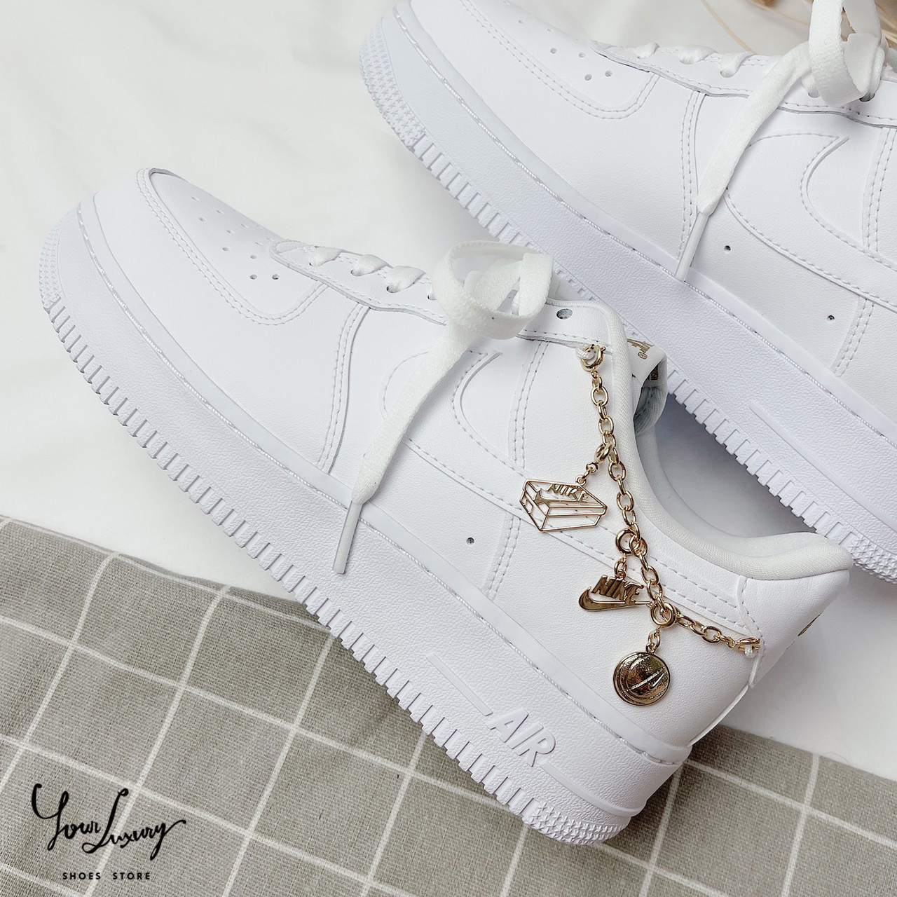 【Luxury】Nike Air Force Low LX Gold Chain 金鍊 Blazer Mid 77 鍊條 高低筒