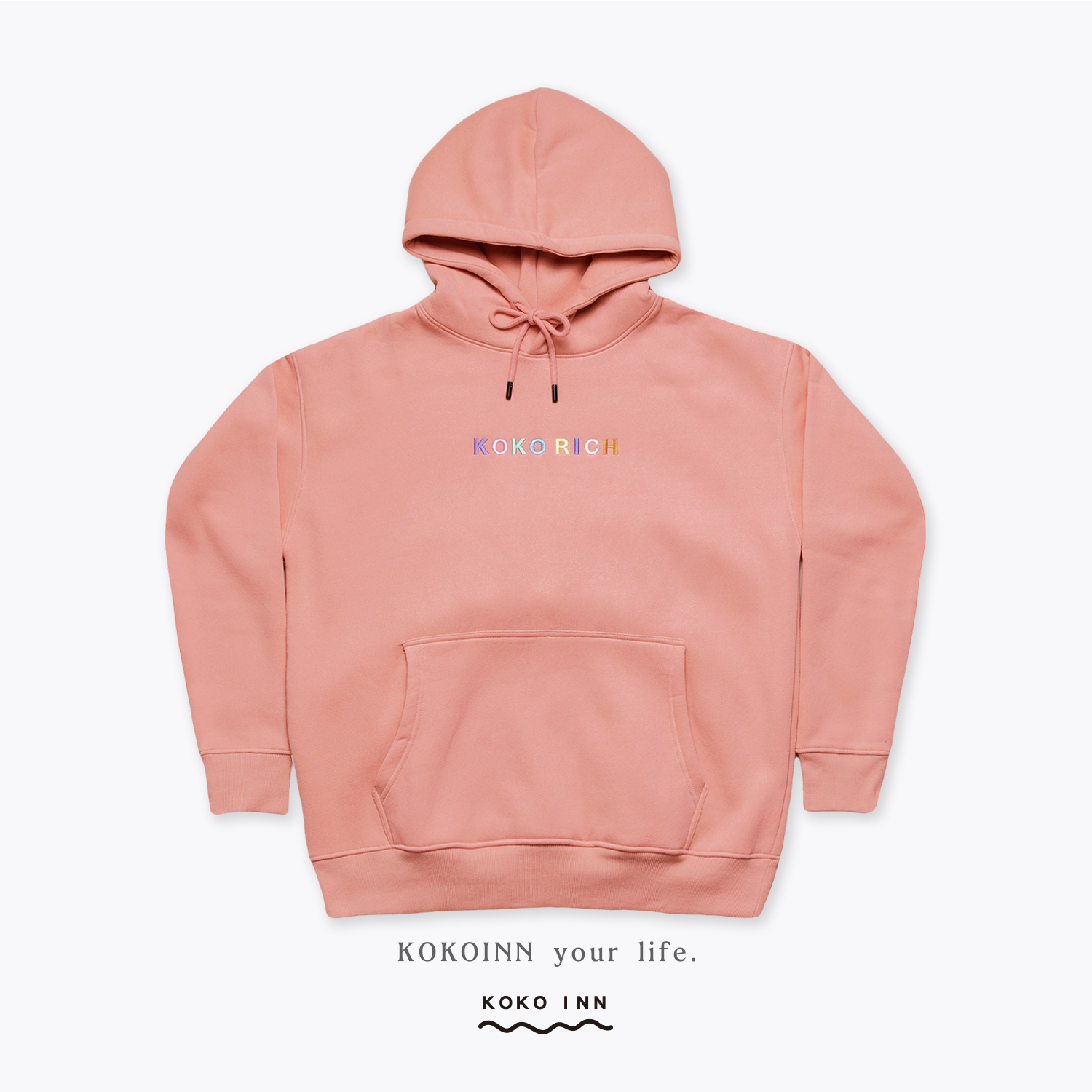 KOKORICH 刺繡加絨厚帽T