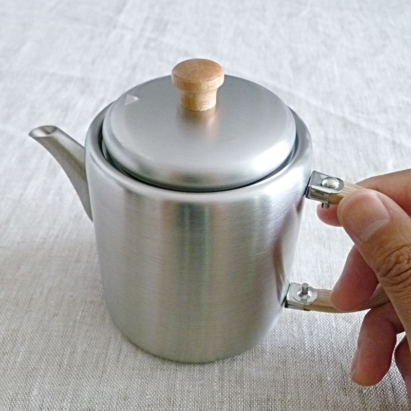 Stainless Steel Teapot with Side Handle | Kobo Aizawa