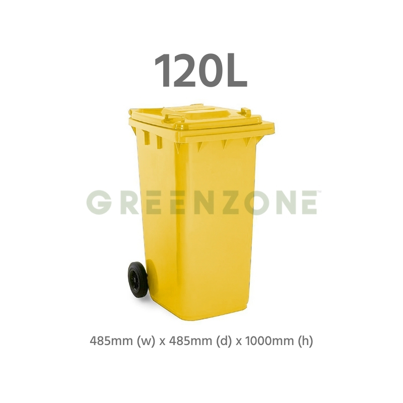 Greenzone Mobile Garbage Bin 120L (Yellow)