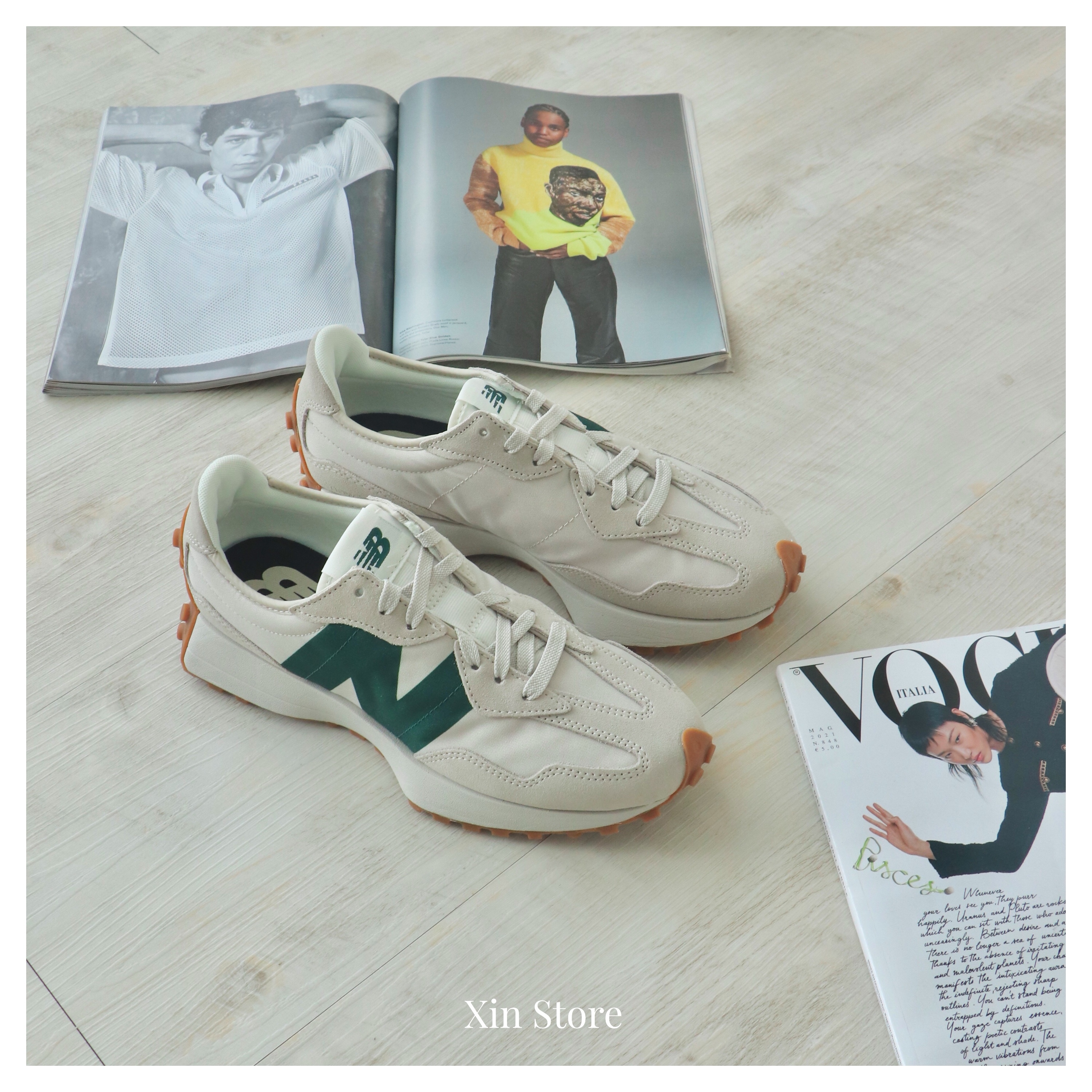 【現貨】New Balance NB 327 復古 厚底 麂皮 緞面 休閒鞋 慢跑鞋 焦糖底 森林綠