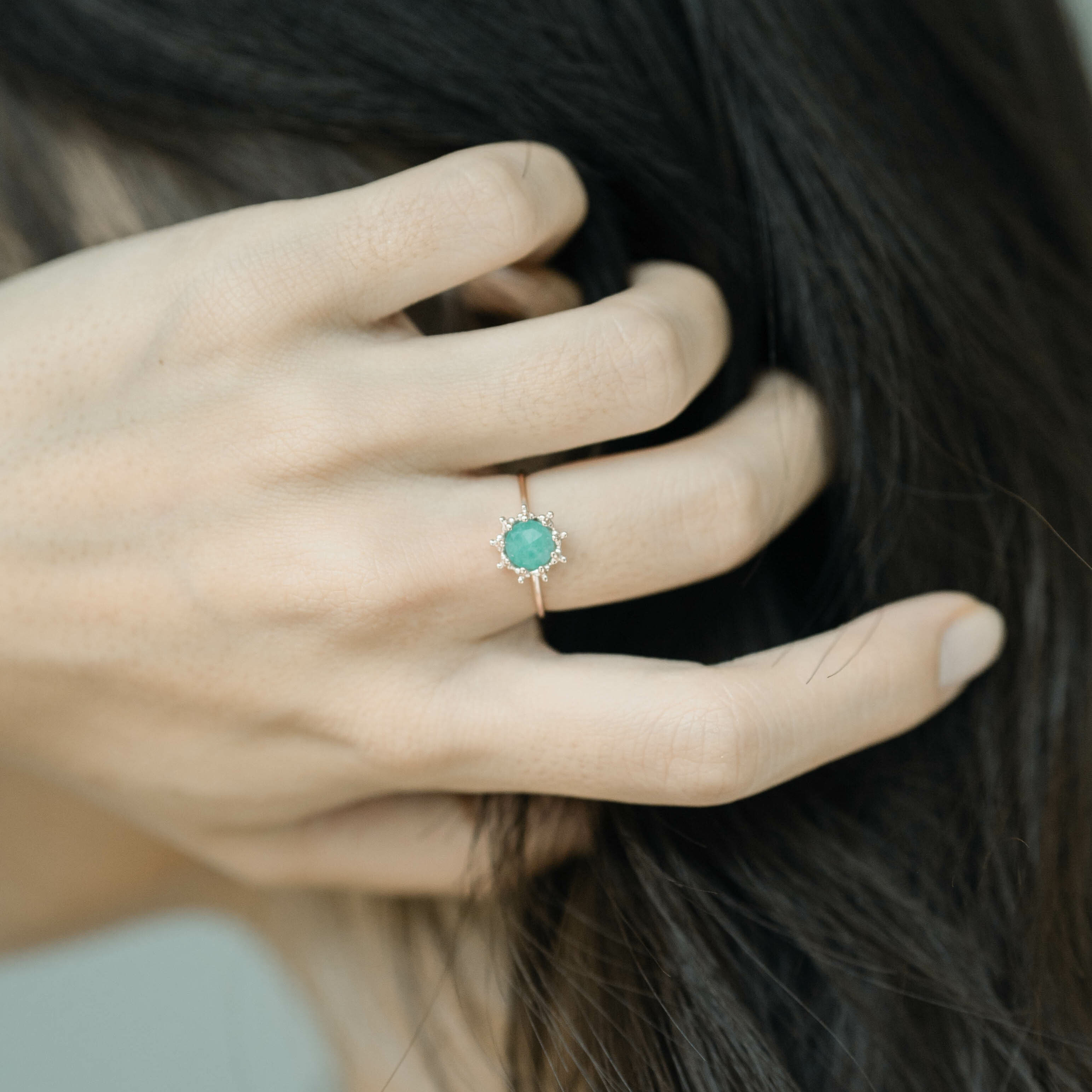 Big Sunshine天河石細戒