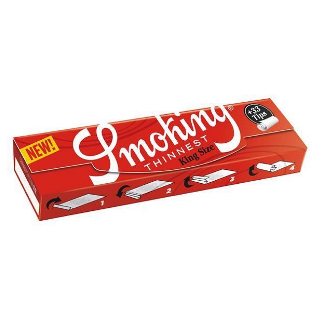 SMOKING THINNEST KING SIZE + TIPS
