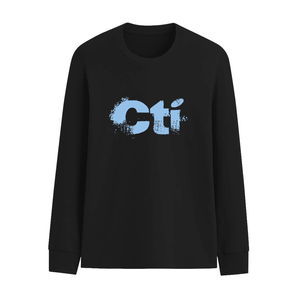 【中天52專區】品牌T恤 - 中天CTI刷舊感長袖上衣