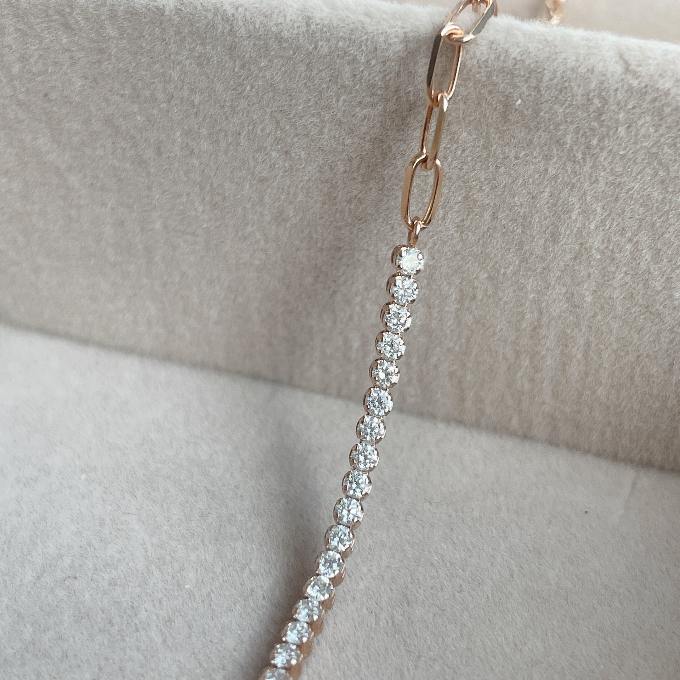 18K金鍊條鑽石軟身手鏈 (1.8mm版本)