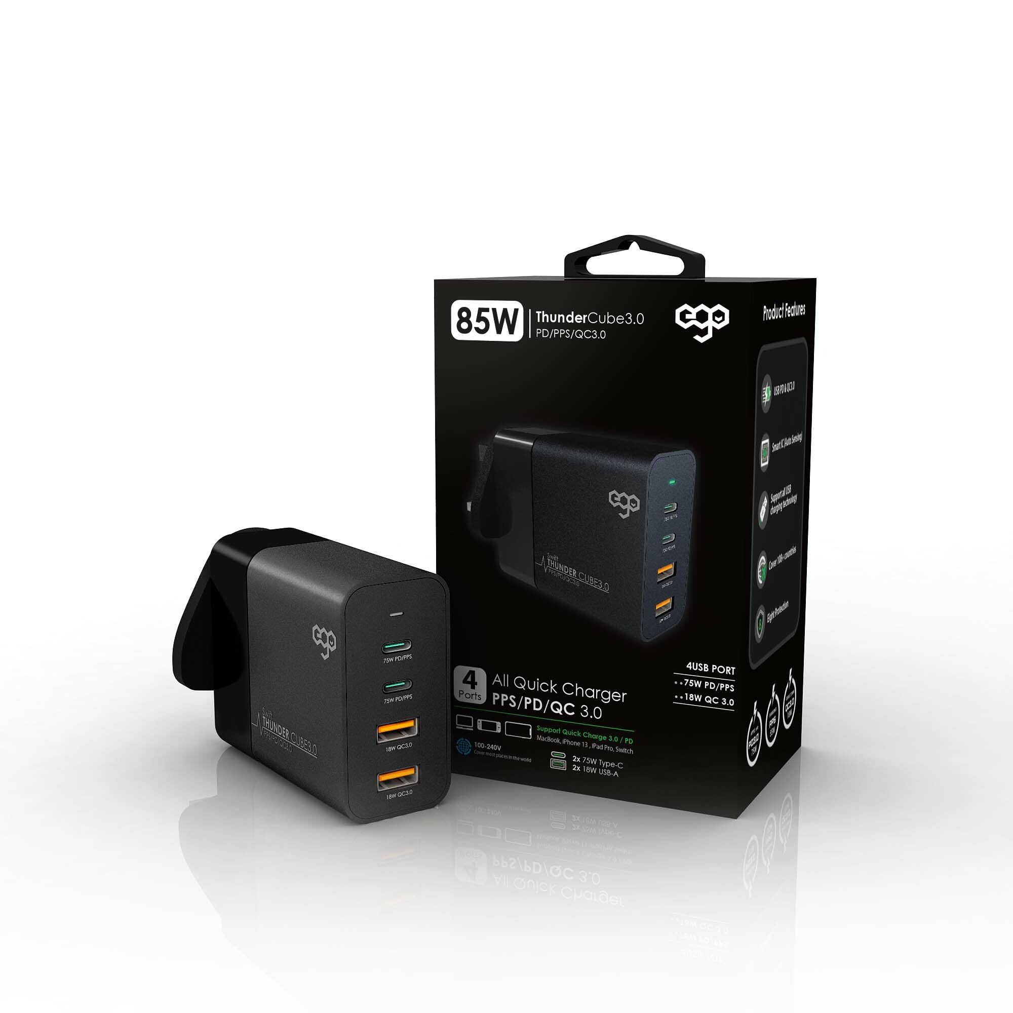 EGO 85W Thunder Cube 3.0 4洞充電器