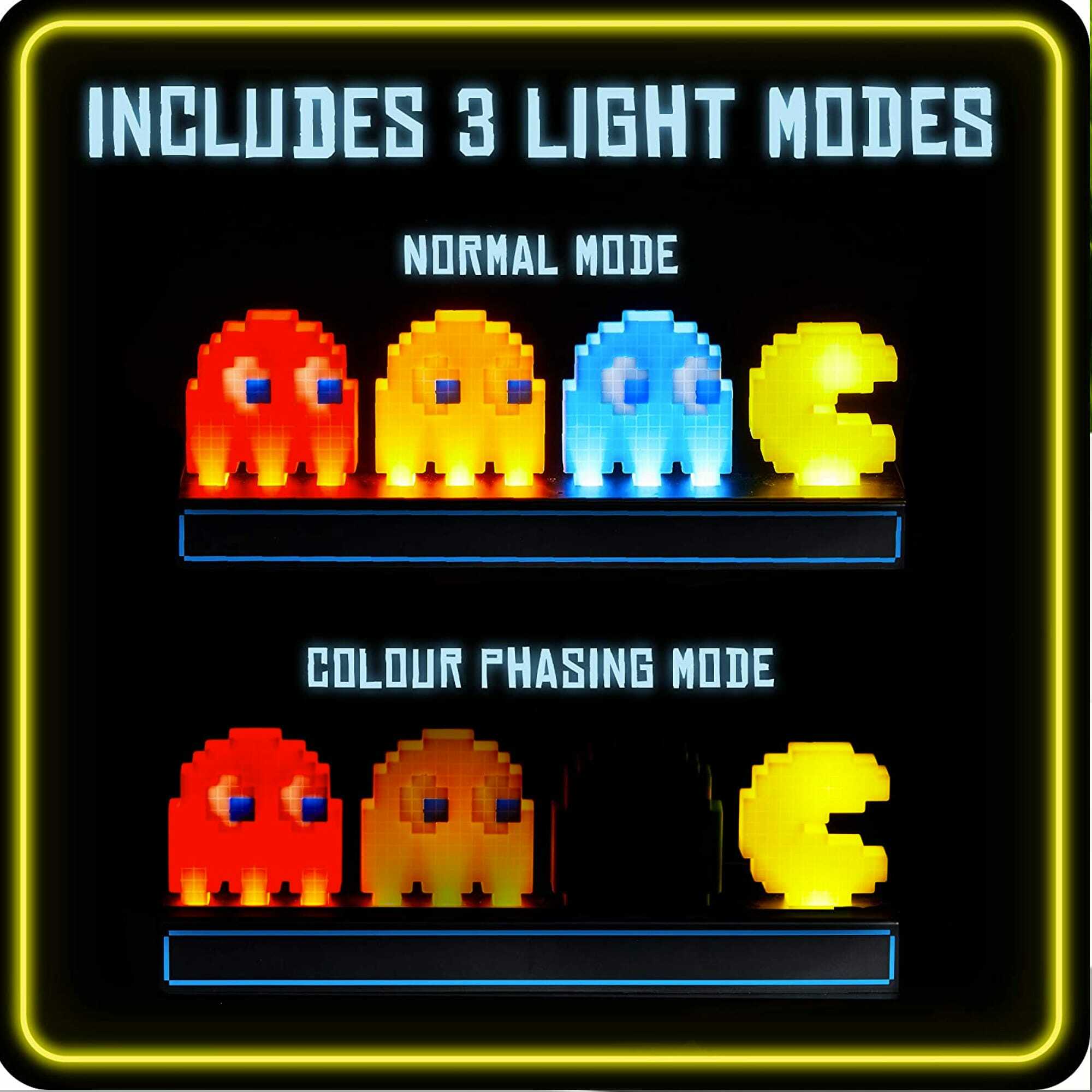 PacMan黃色吃豆人3色鬼經典角色小夜燈