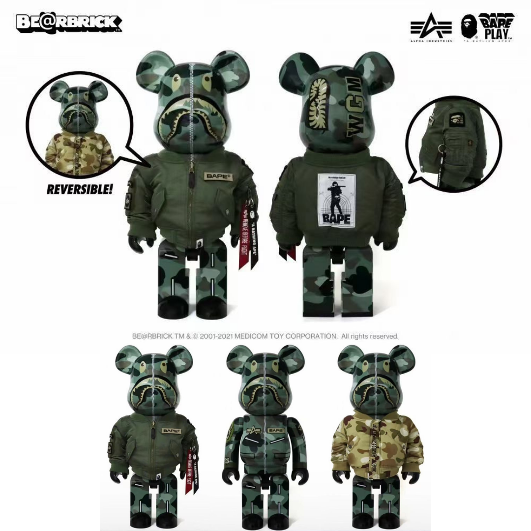 1000% Be@rbrick x BAPE (R)  x ALPHA
