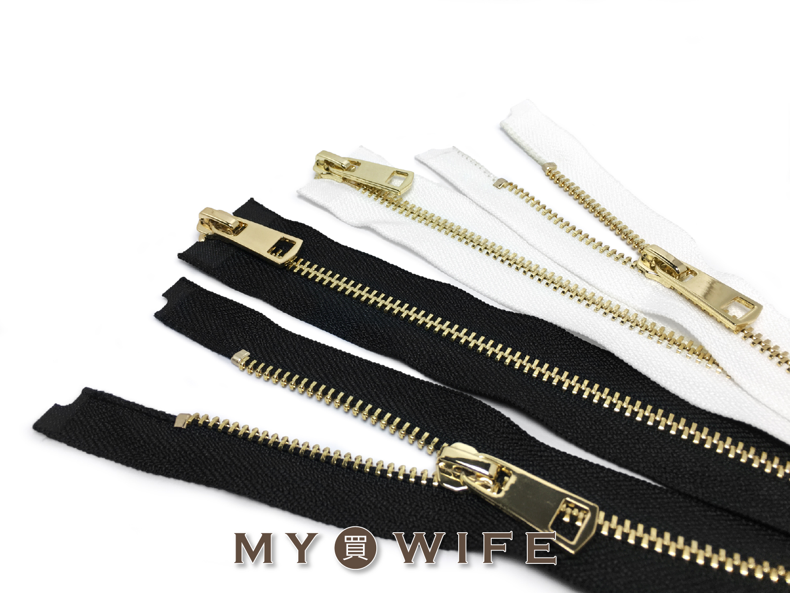 5號雙向金屬夾克拉鍊(黑/白)_雙向拉鍊/逆開/夾克拉鍊_3拉鍊齒色