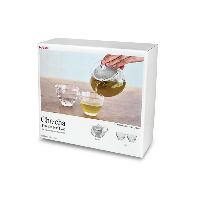日本HARIO 450ml玻璃茶壺連2杯套裝  -CHJMNHU218
