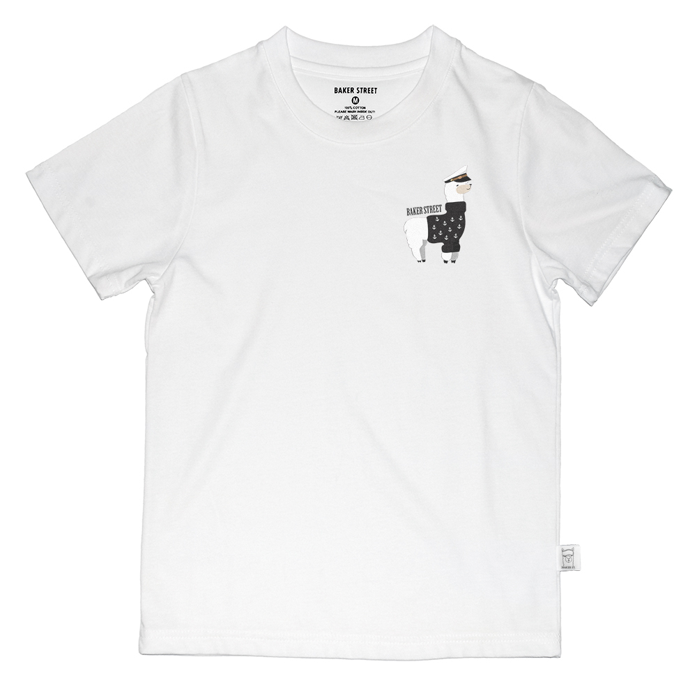 Navy Alpaca 船長羊駝 童裝短T